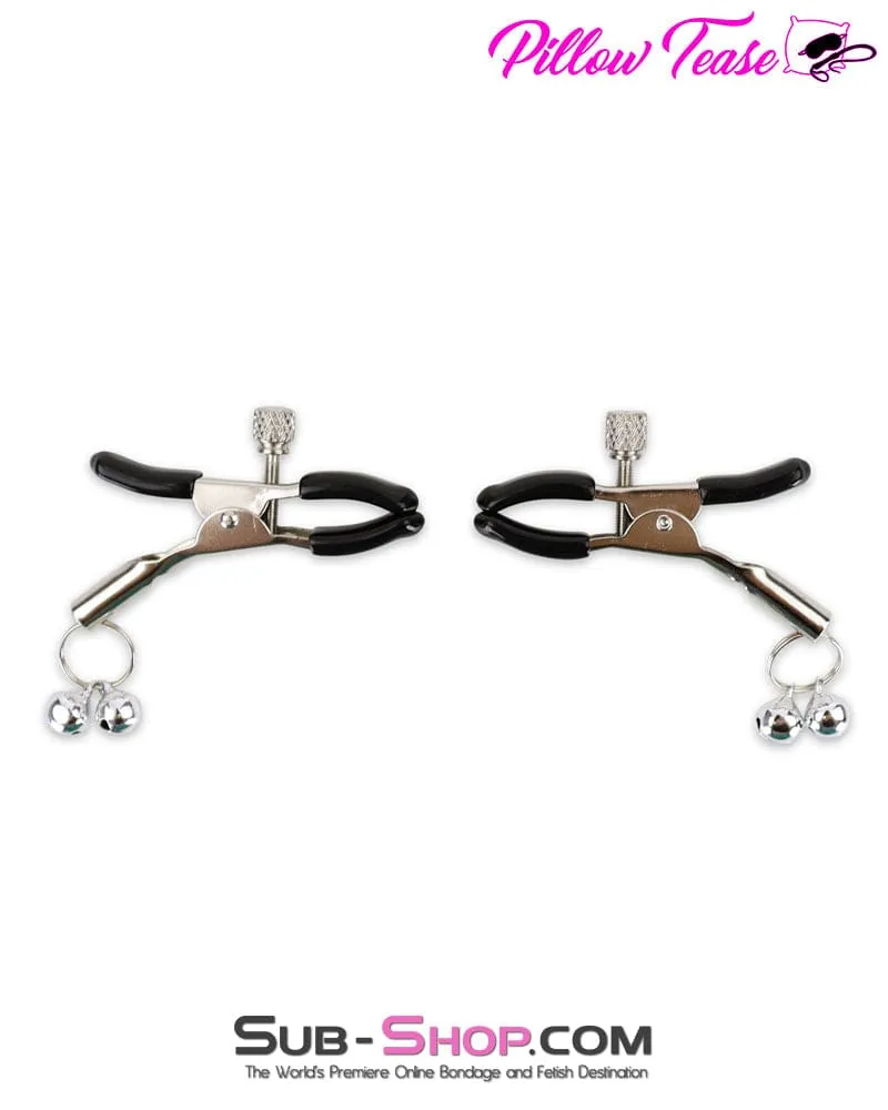 0360M      Silver Bells Jingling Jiggling Nipple Clamps - MEGA Deal