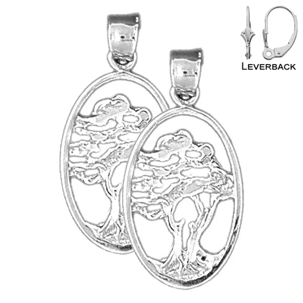 14K or 18K Gold Cedar Tree Earrings