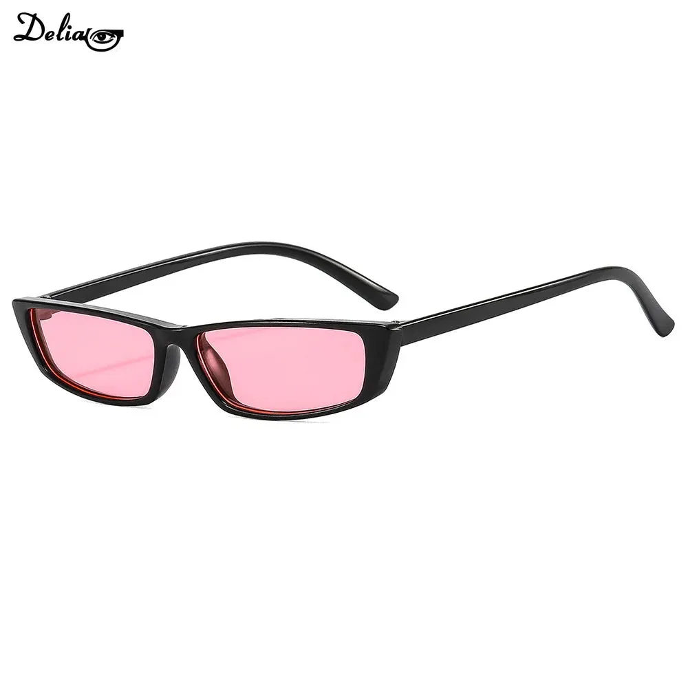 1PC Small Rectangle Sunglasses Women Retro Brand Designer Sun Glasses Vintage Square Narrow Frame Eyewear Female UV400 Shades