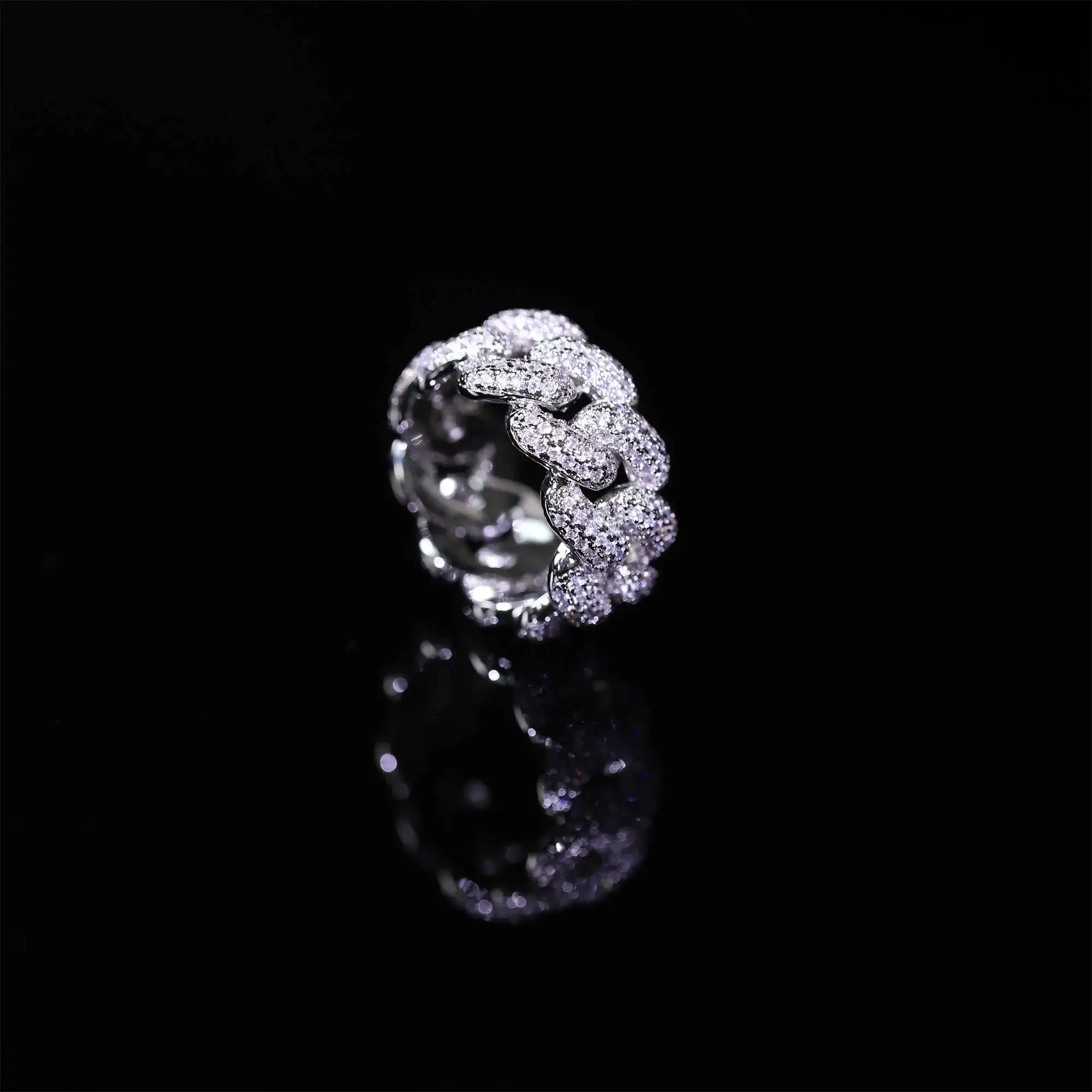 2023 New Popular Fashion Hip Hop Sparkling and Zircon Ring Singer Rock Party Dating Men's Exquisite High Quality Jewelry