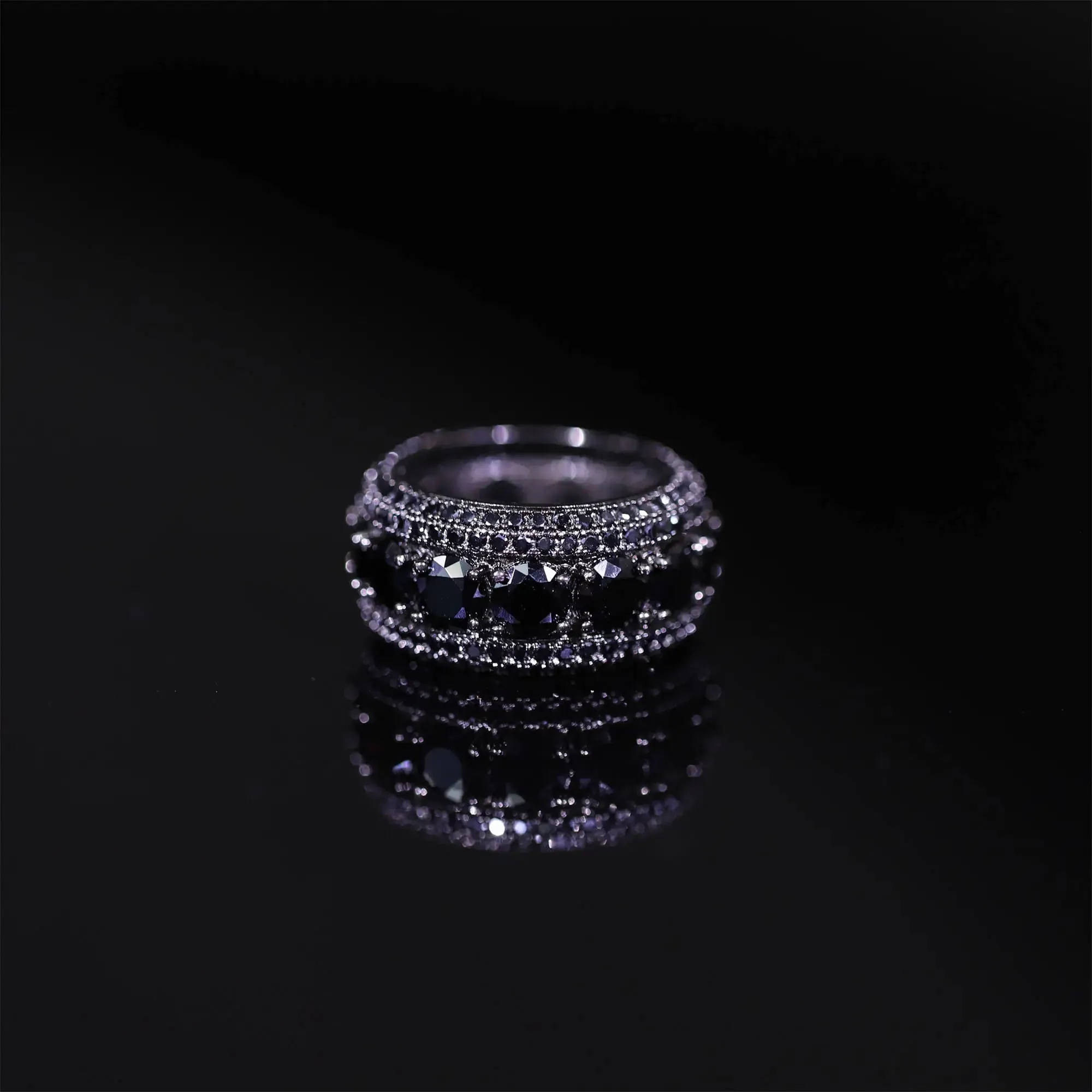 2023 New Popular Fashion Hip Hop Sparkling and Zircon Ring Singer Rock Party Dating Men's Exquisite High Quality Jewelry