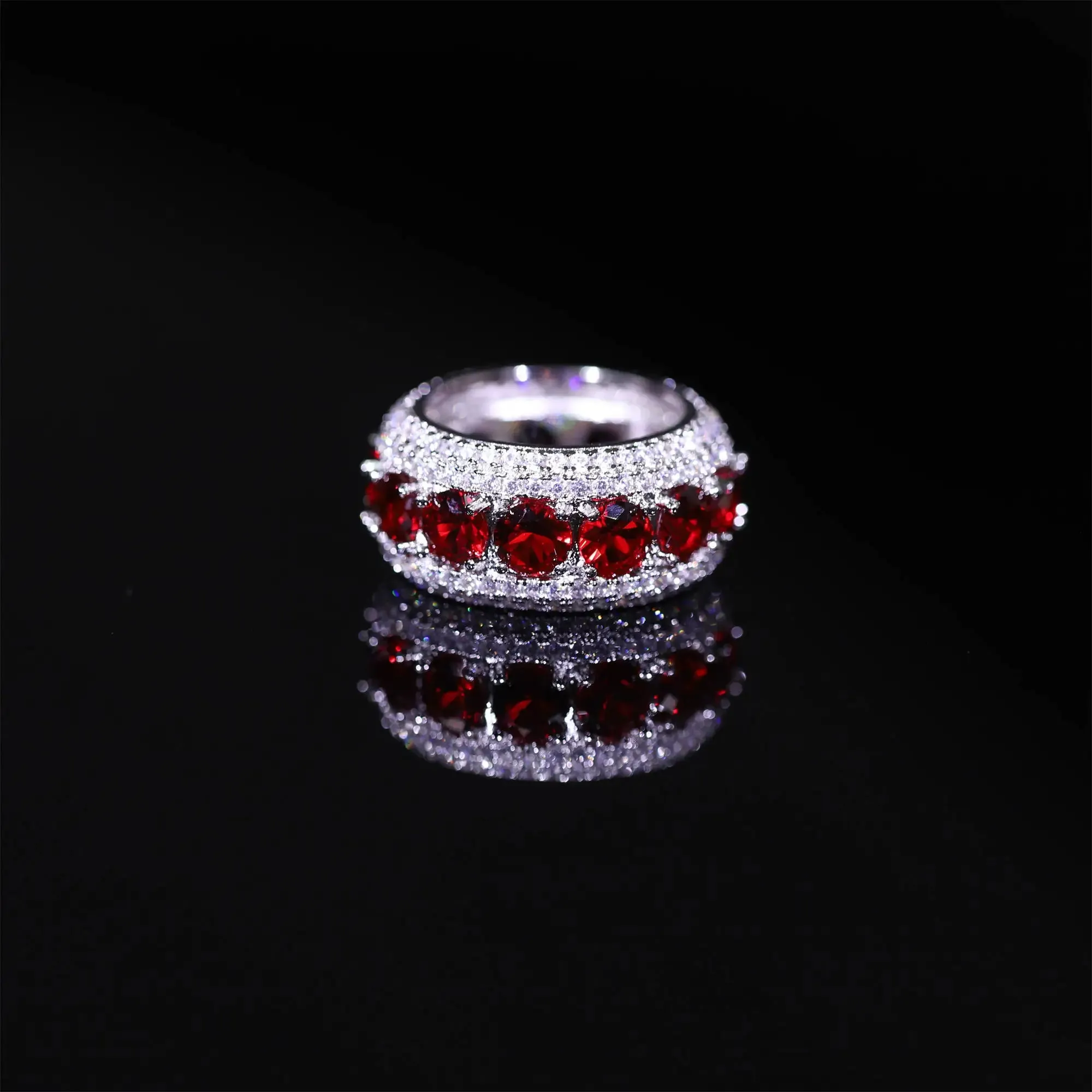 2023 New Popular Fashion Hip Hop Sparkling and Zircon Ring Singer Rock Party Dating Men's Exquisite High Quality Jewelry