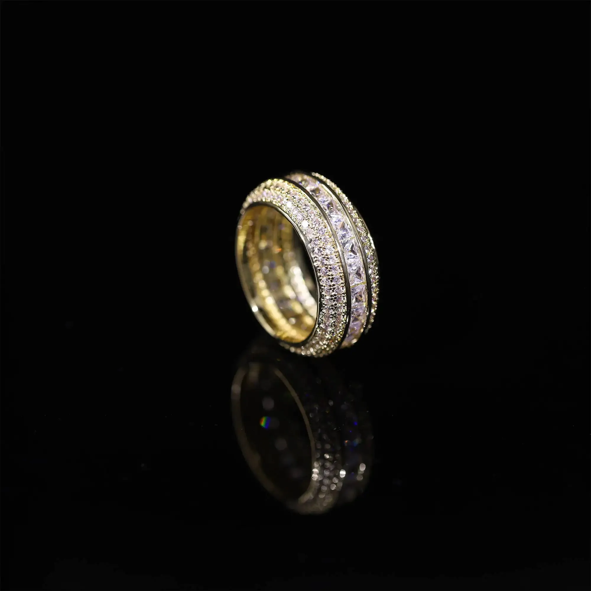 2023 New Popular Fashion Hip Hop Sparkling and Zircon Ring Singer Rock Party Dating Men's Exquisite High Quality Jewelry