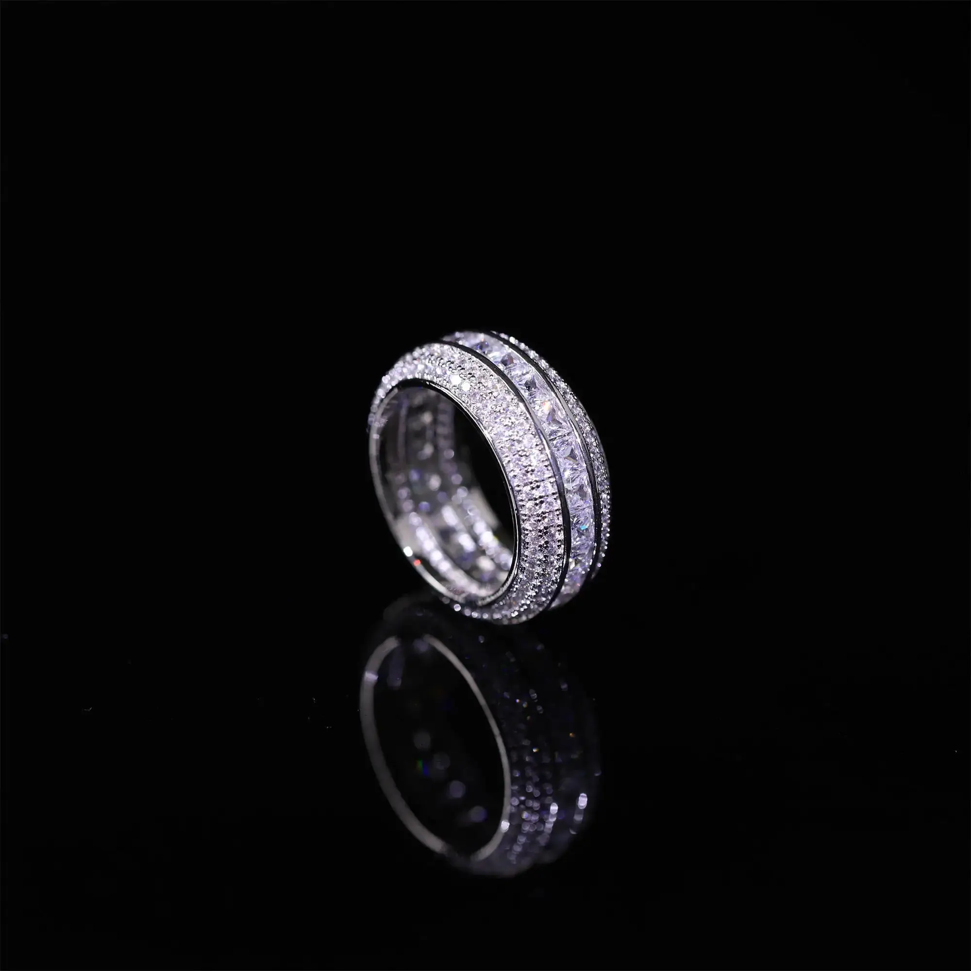 2023 New Popular Fashion Hip Hop Sparkling and Zircon Ring Singer Rock Party Dating Men's Exquisite High Quality Jewelry