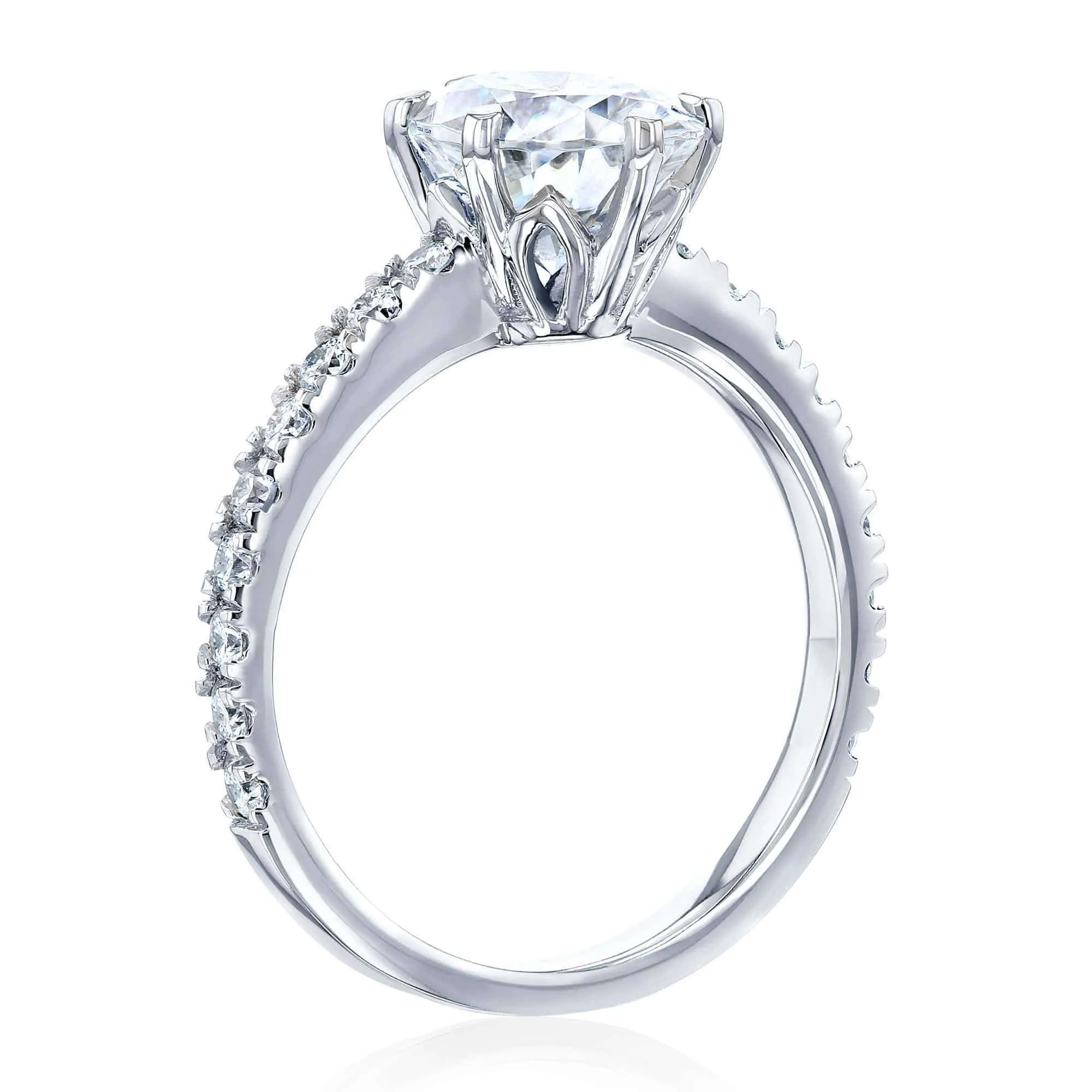 2.1ct Oval Forever One Moissanite Ring