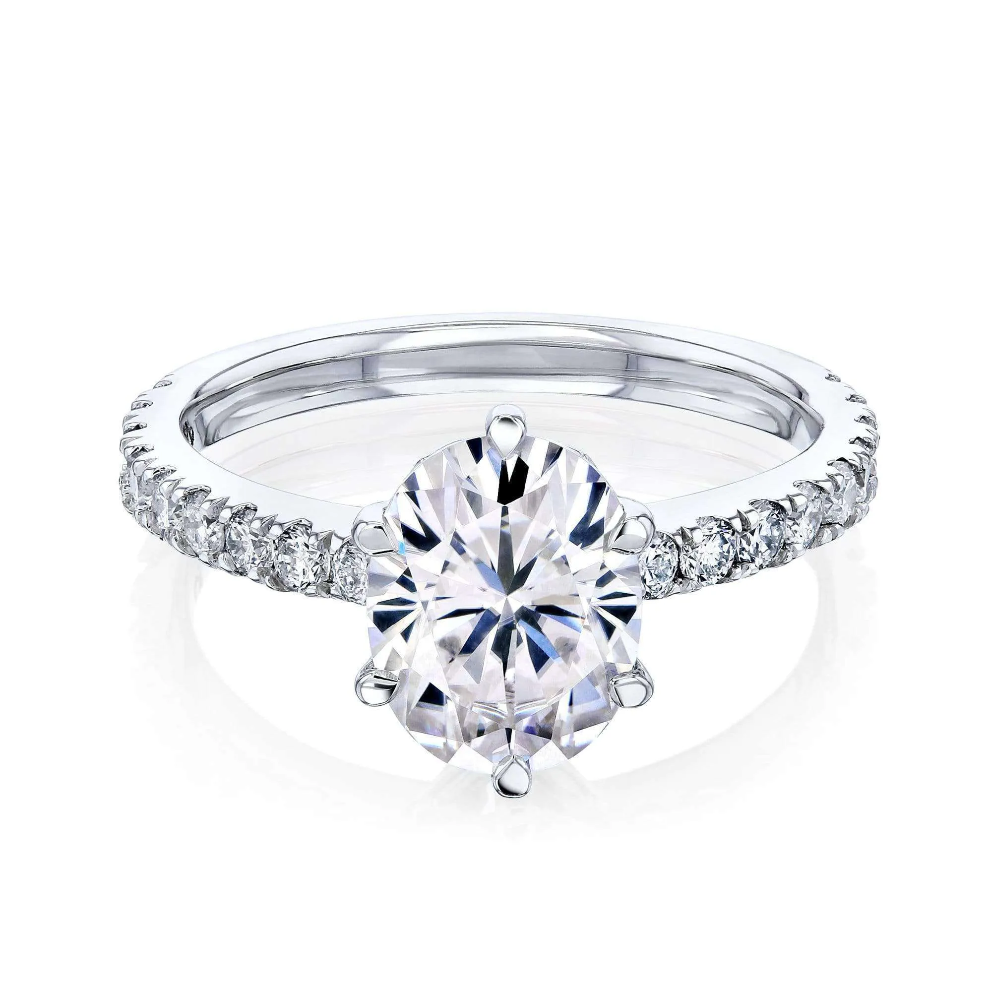 2.1ct Oval Forever One Moissanite Ring