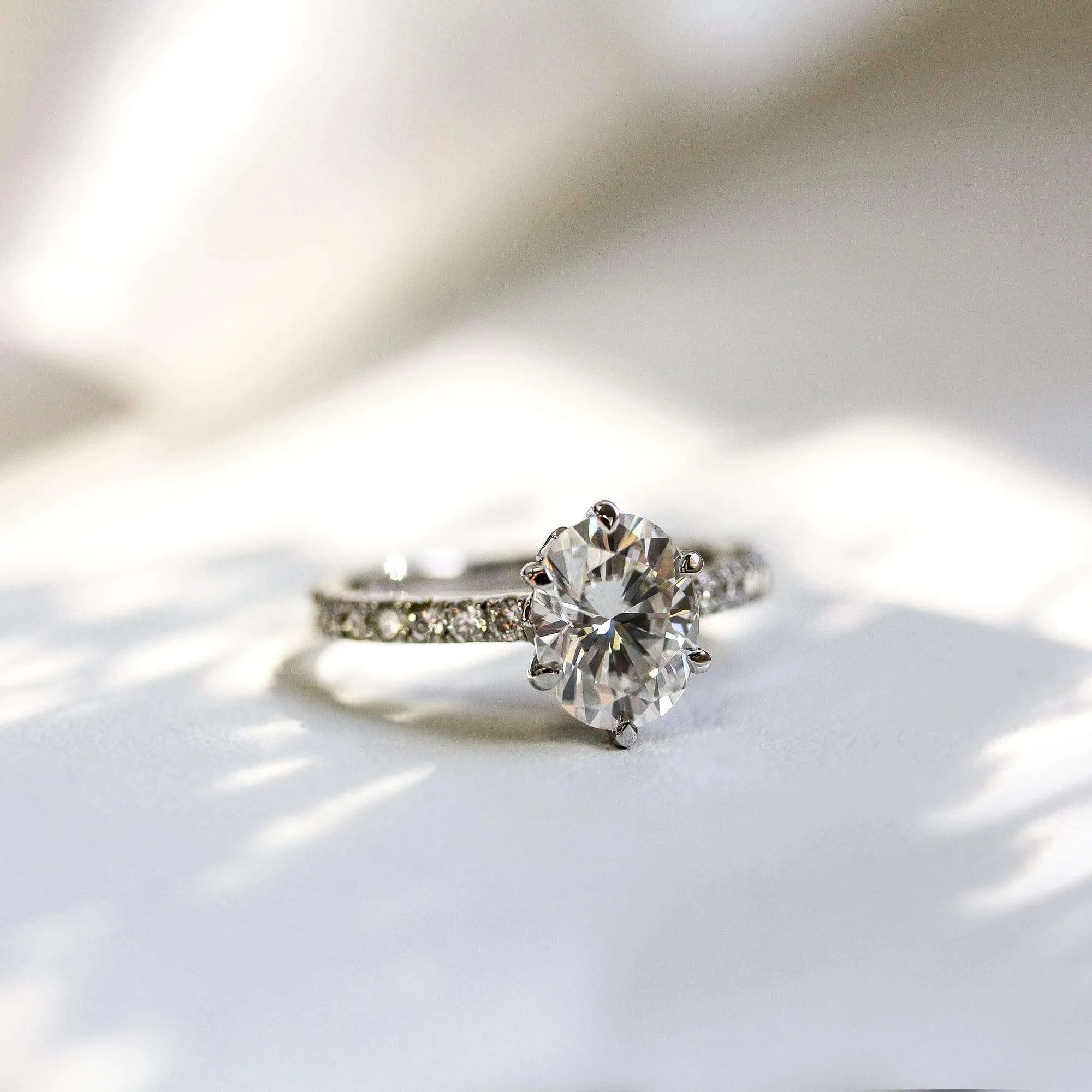 2.1ct Oval Forever One Moissanite Ring