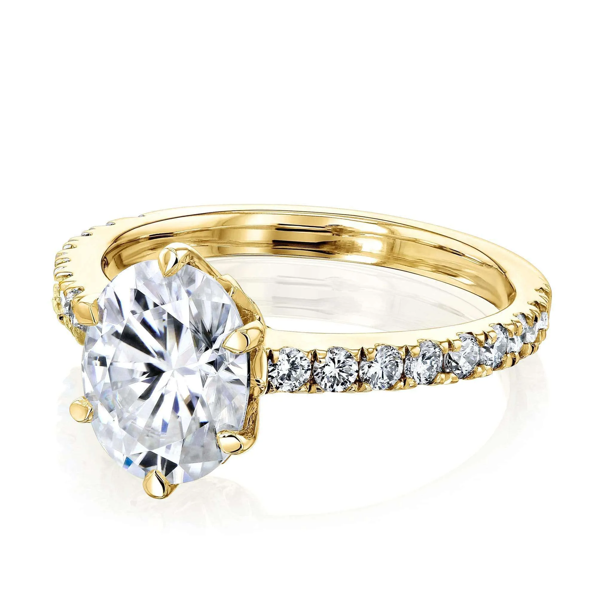 2.1ct Oval Forever One Moissanite Ring