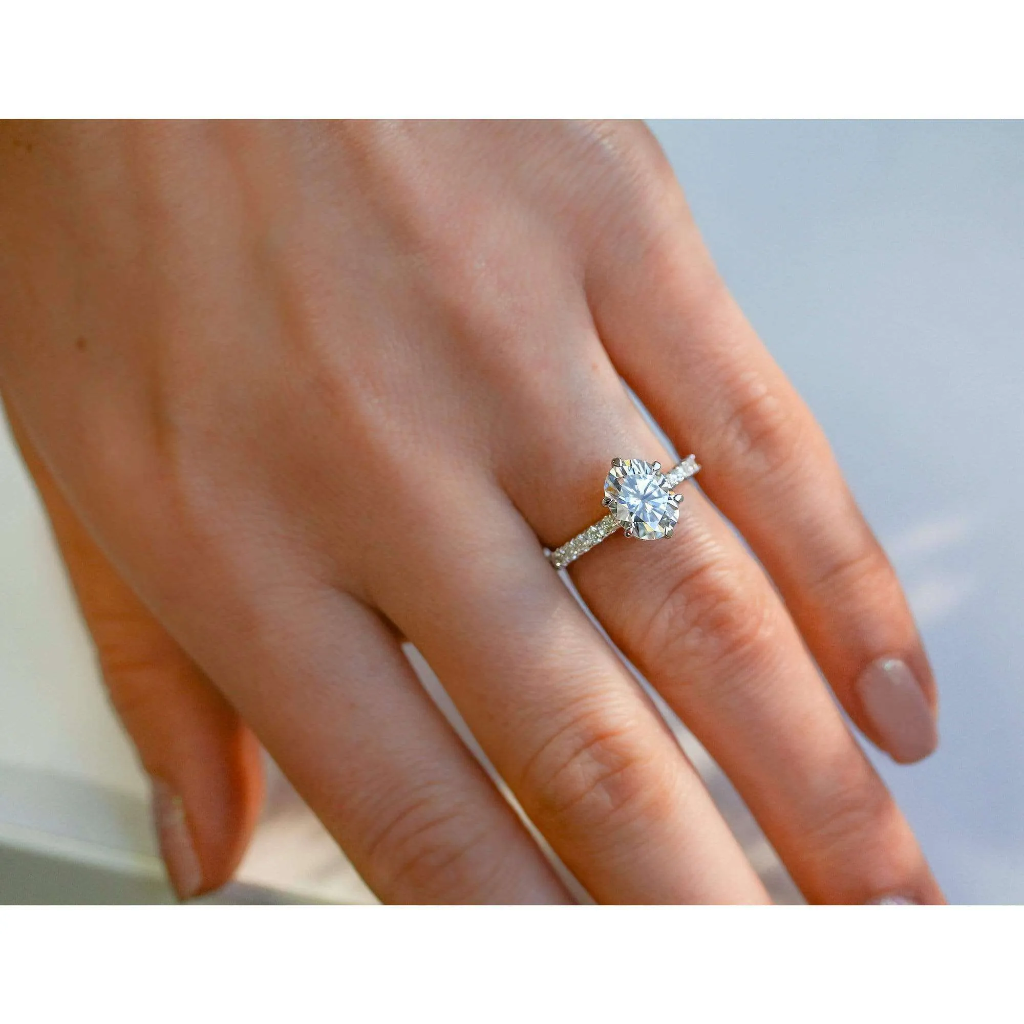 2.1ct Oval Forever One Moissanite Ring