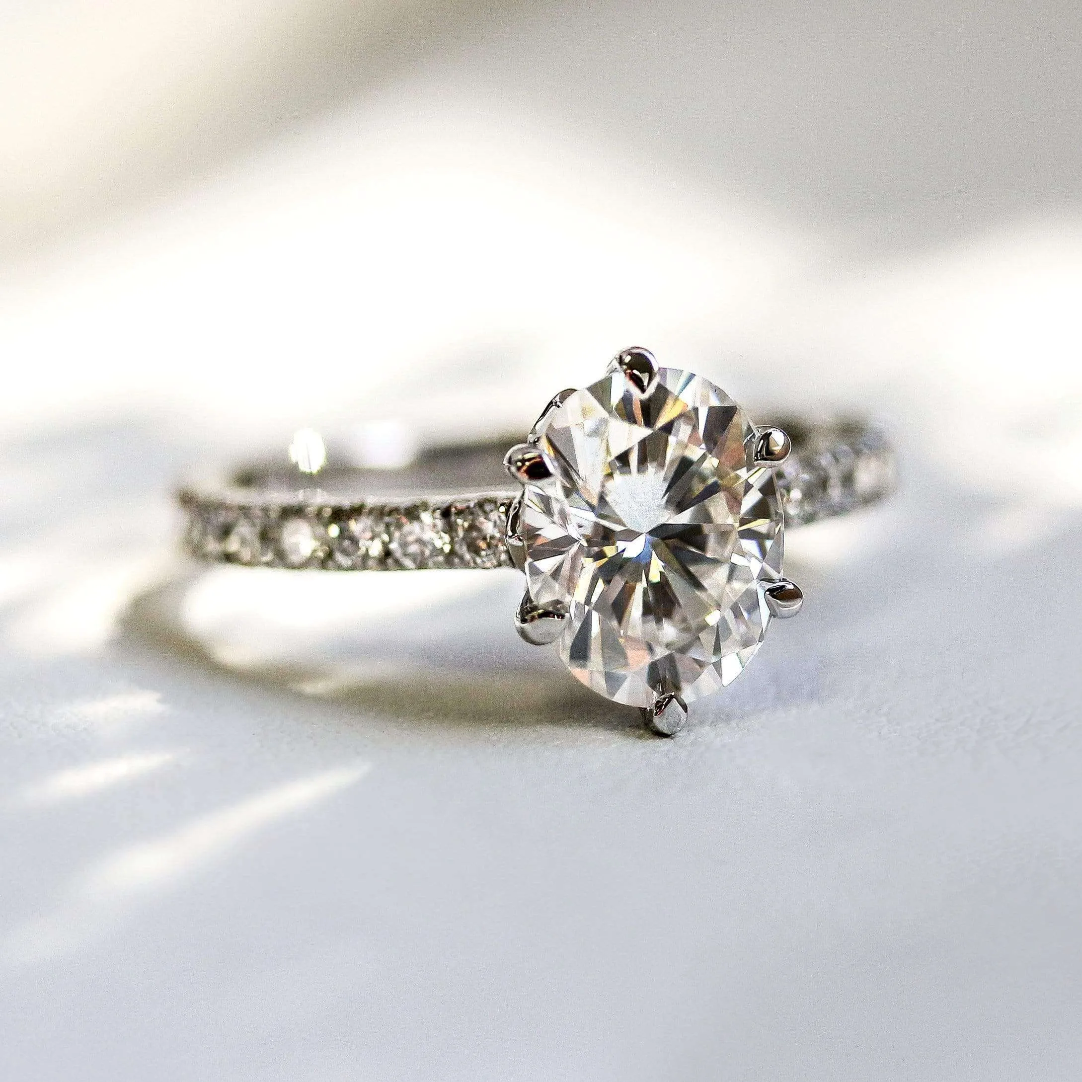 2.1ct Oval Forever One Moissanite Ring