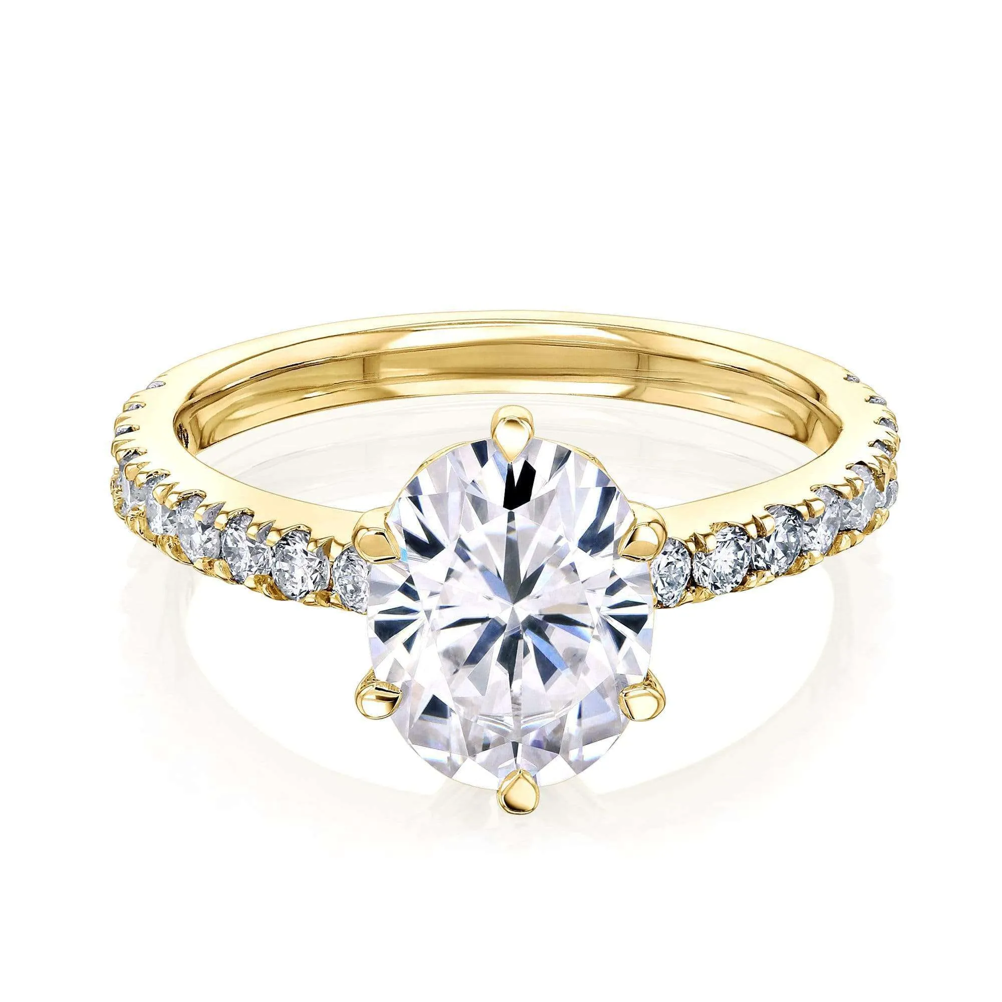 2.1ct Oval Forever One Moissanite Ring