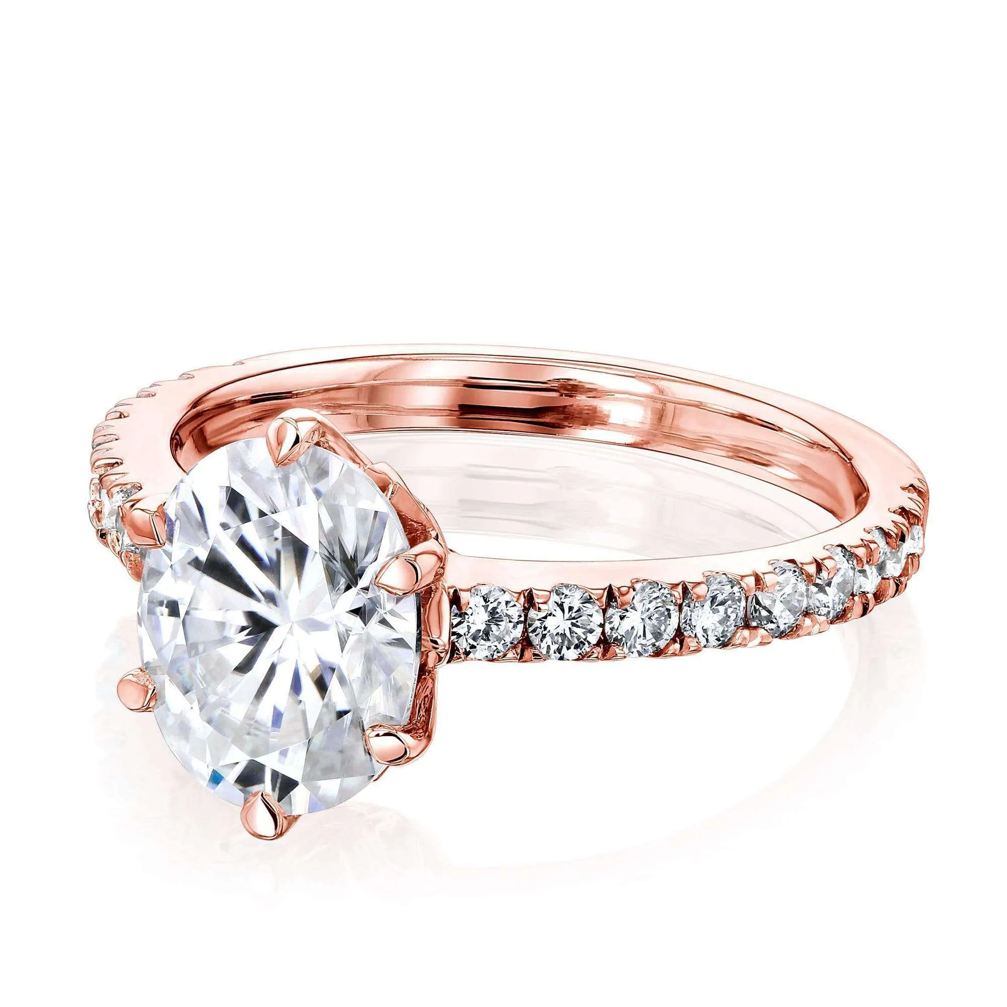 2.1ct Oval Forever One Moissanite Ring