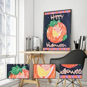 5D DIY  Special-Shaped Diamond-Halloween Pumpkin 30*40cm