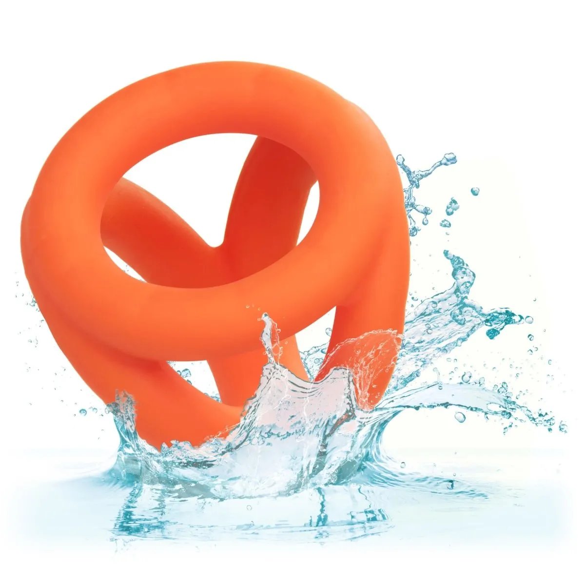 Alpha Liquid Silicone Tri-Ring - Orange