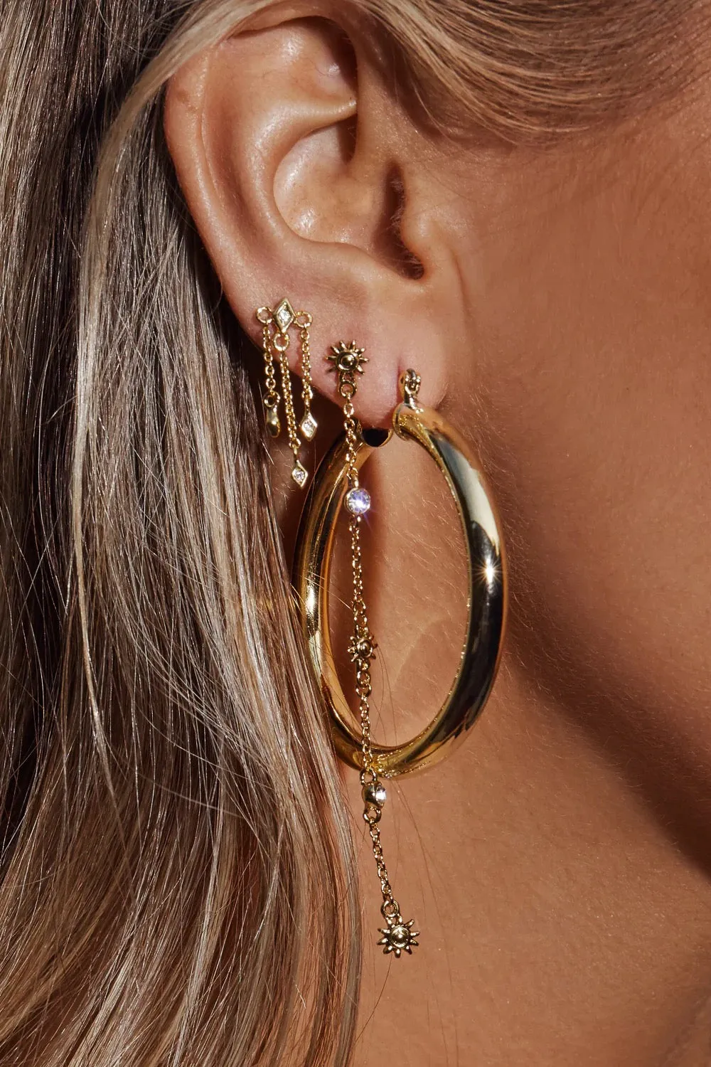 Amalfi Tube Hoops ~ Gold