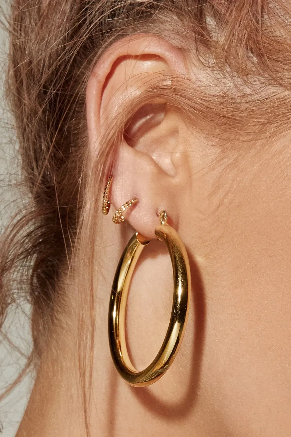 Amalfi Tube Hoops ~ Gold