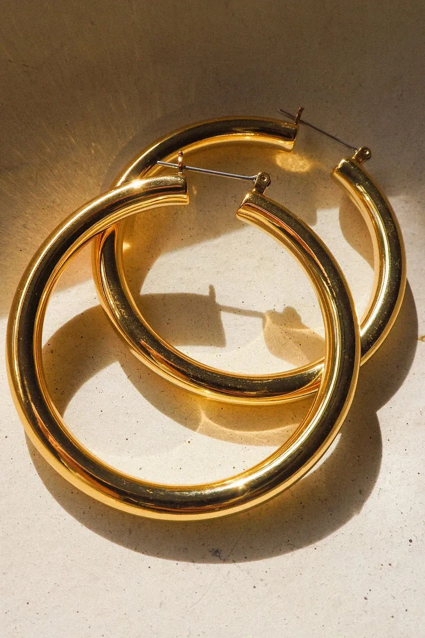 Amalfi Tube Hoops ~ Gold