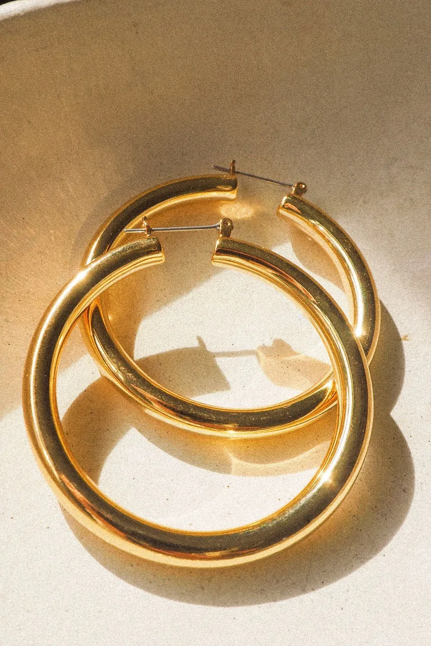 Amalfi Tube Hoops ~ Gold