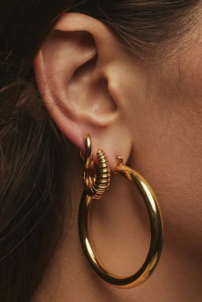 Amalfi Tube Hoops ~ Gold