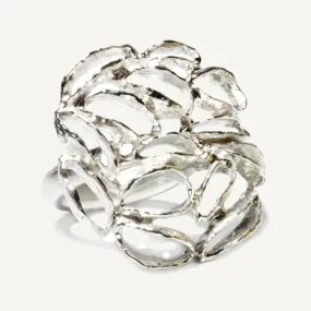 Banksia Medallion Ring - Silver