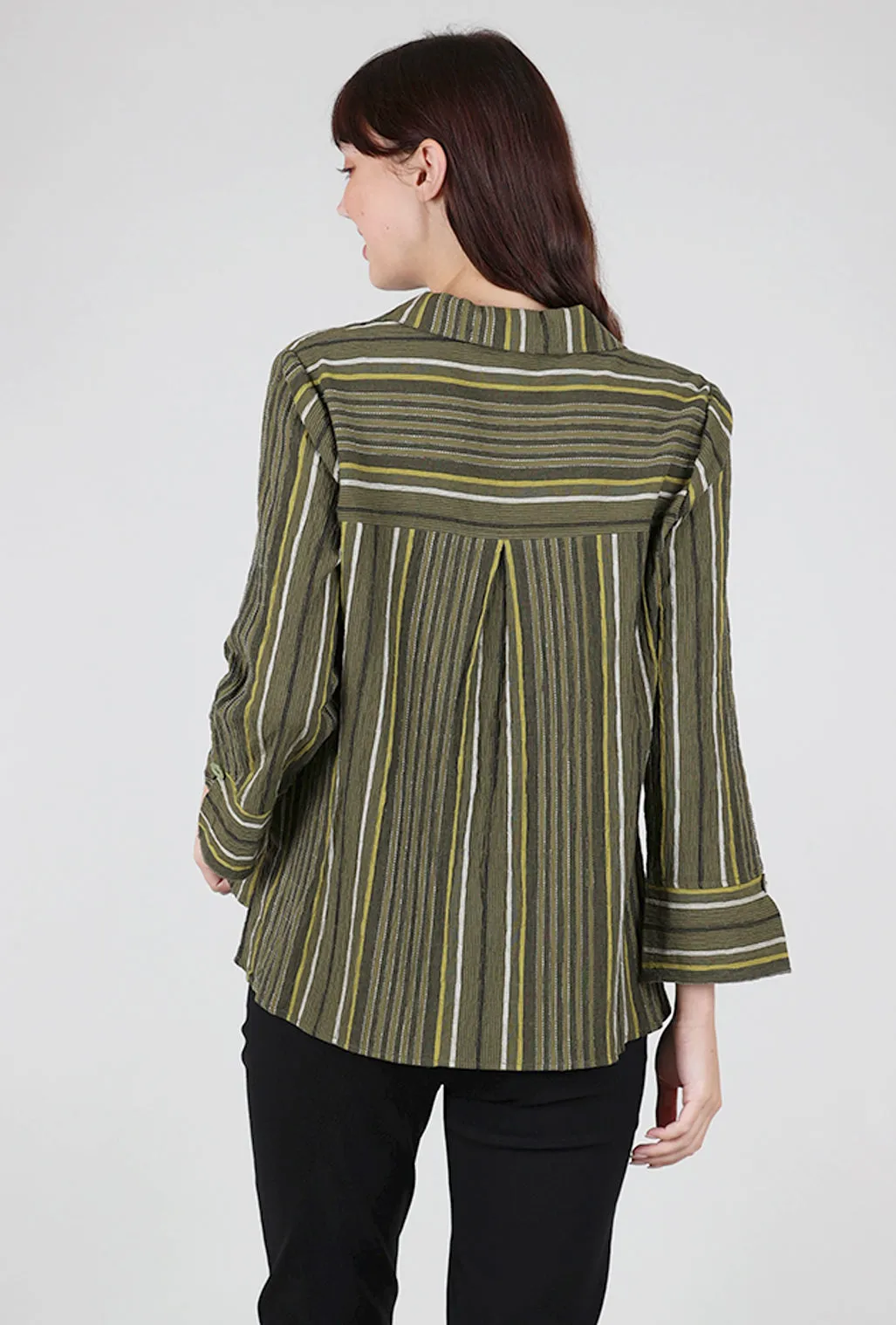 Change Your Stripes Blouse, Olive