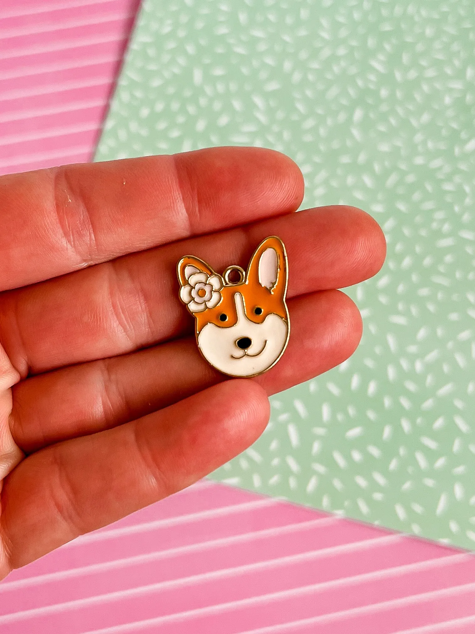 Corgi Love Necklace and Earrings