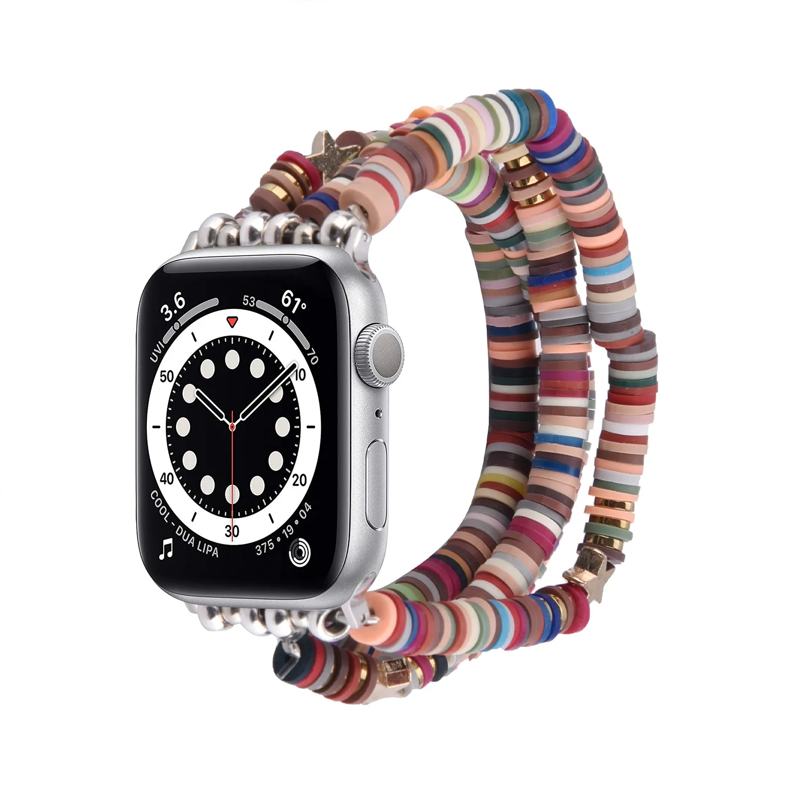 Cute Fashion Preppy Stack Handmade Elastic Band for Apple Watch