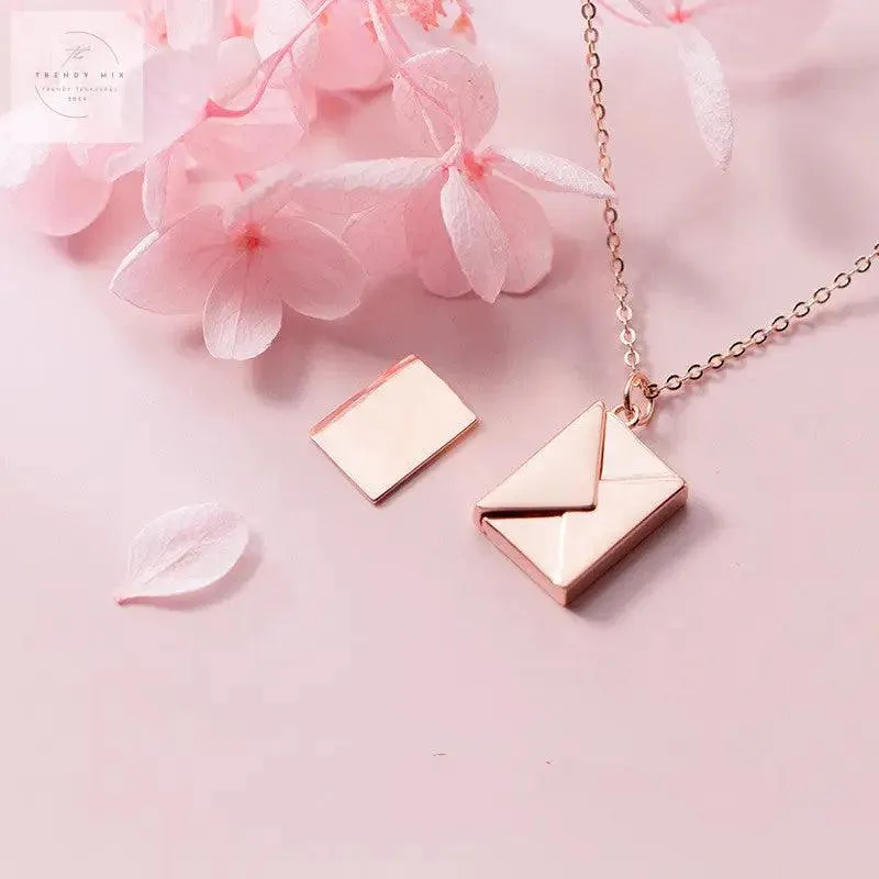 Envelope Letter Pendant Necklace for Women - Perfect Fashion Jewelry Gift for Girlfriends