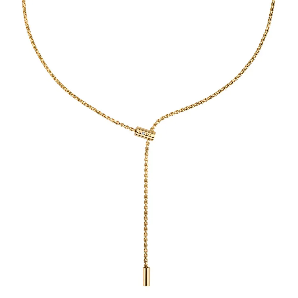 FP Aria 18ct Yellow Gold .1ct Diamond Adjustable Slider Necklace