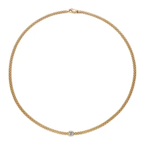 FP Flex'it Prima 18ct Yellow Gold .12ct Diamond Necklace