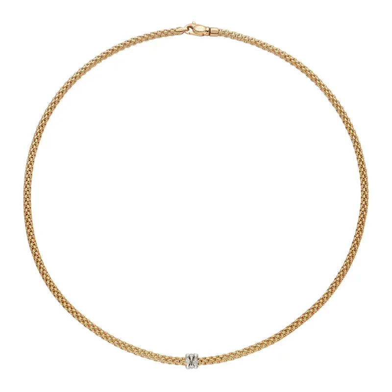 FP Flex'it Prima 18ct Yellow Gold .12ct Diamond Necklace