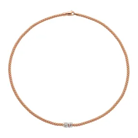 FP Prima 18ct Rose Gold .2ct Diamond Necklace