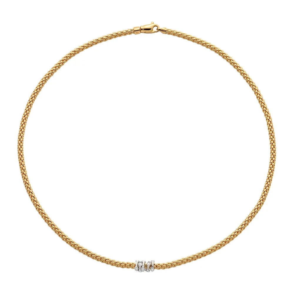 FP Prima 18ct Yellow Gold .2ct Diamond Necklace