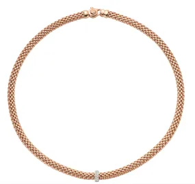 FP Vendome 18ct Rose Gold .1ct Diamond Necklace