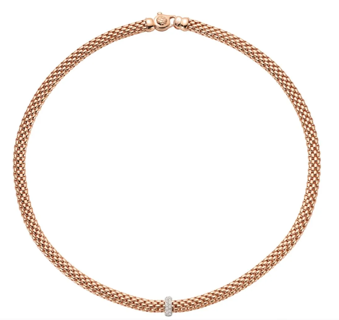 FP Vendome 18ct Rose Gold .1ct Diamond Necklace