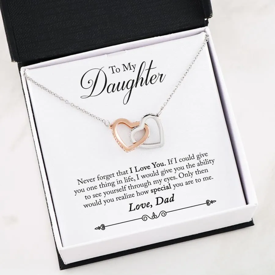 Interlocking Hearts Necklace - To My Daughter From Mom/Dad| Beloved Gift (5 Styles)