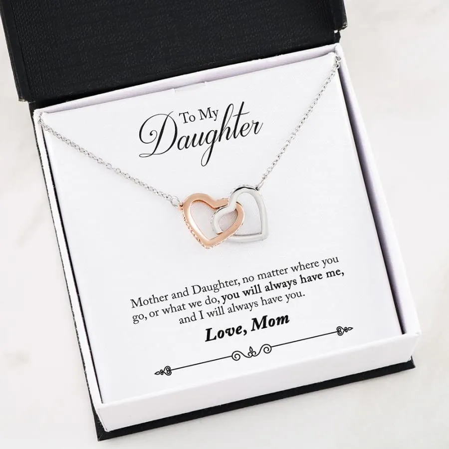 Interlocking Hearts Necklace - To My Daughter From Mom/Dad| Beloved Gift (5 Styles)