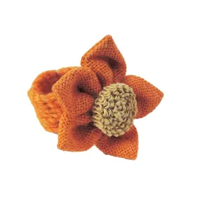 Jute Posy Napkin Ring in Orange, Set of 4