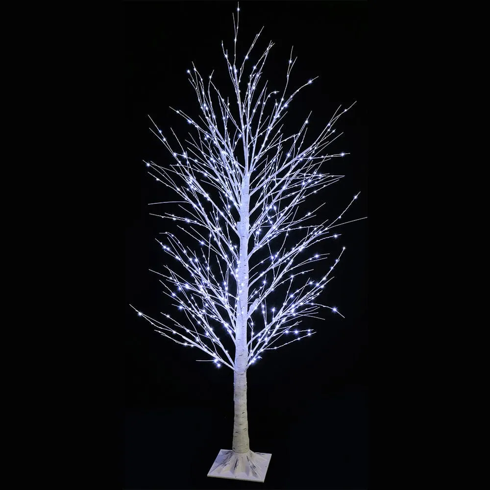 LED White Twinkling Dazzling Birch Tree (1.8m)