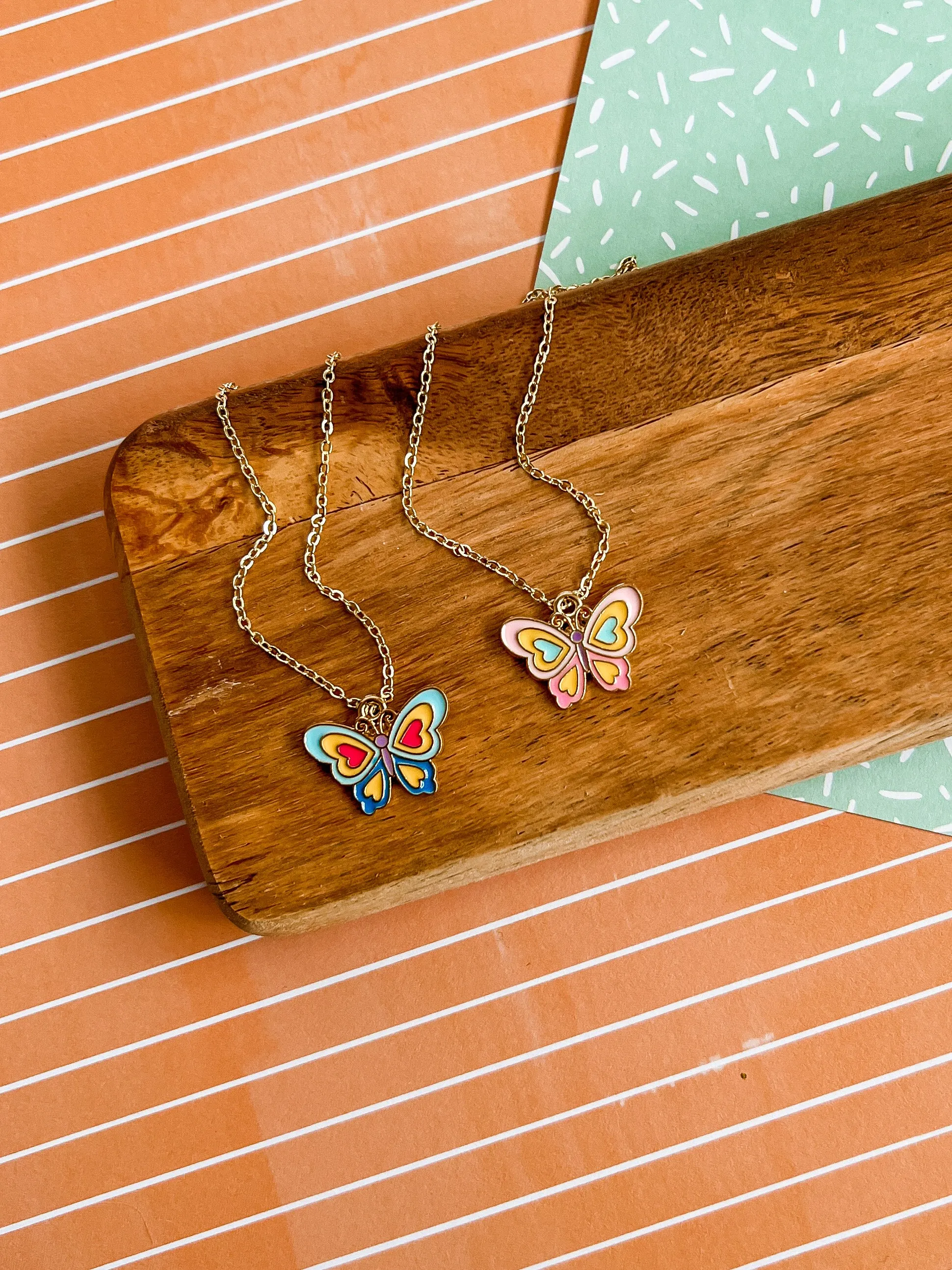 Mae the Butterfly Necklace and Earrings