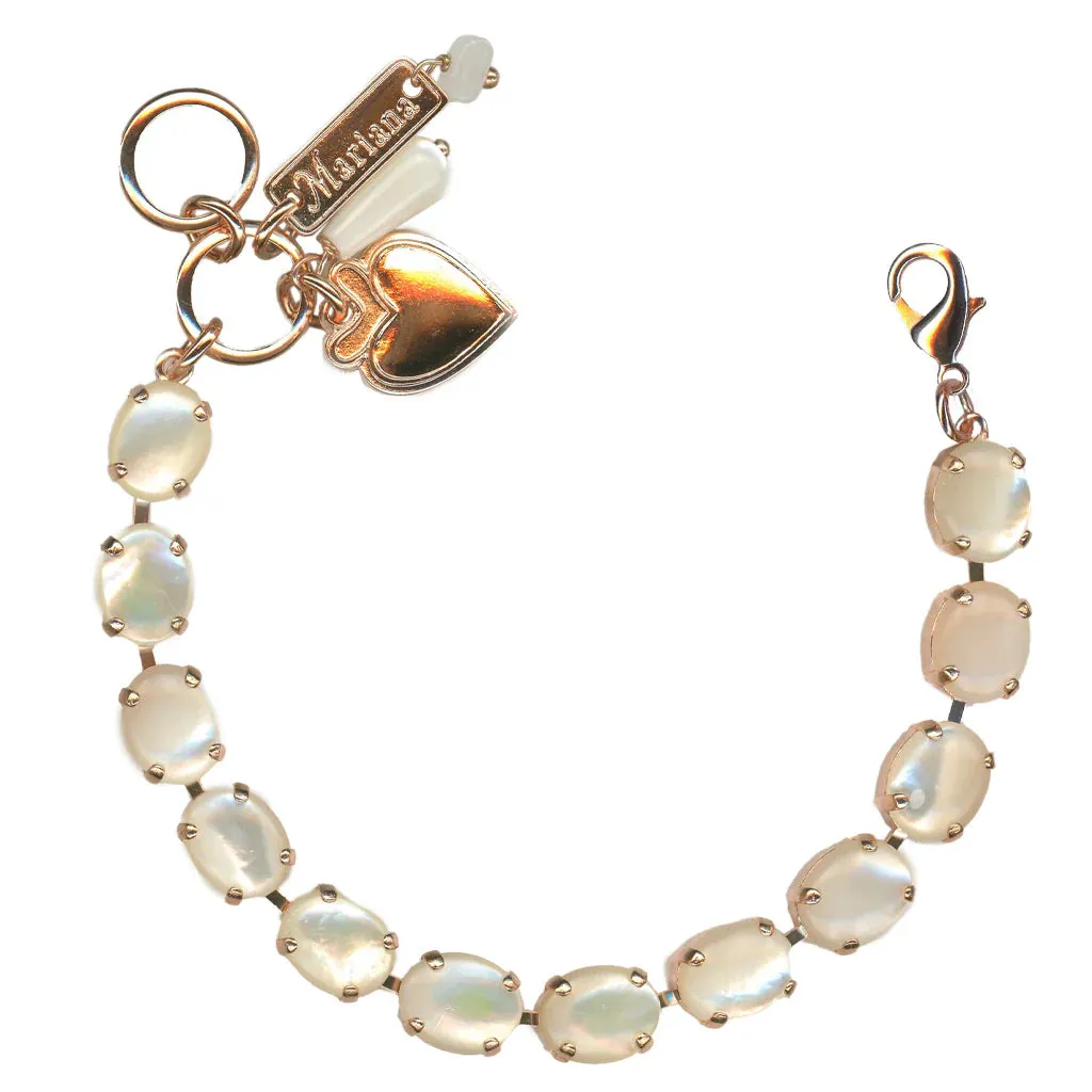 Medium Oval Bracelet in "White Shell"