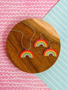 Painters Rainbow Necklace and Earrings