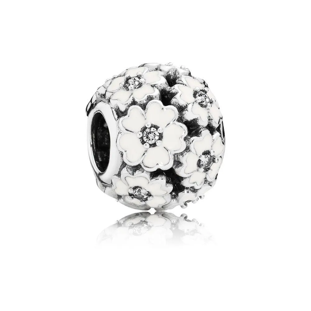 Pandora White Primrose Meadow Charm #791488EN12