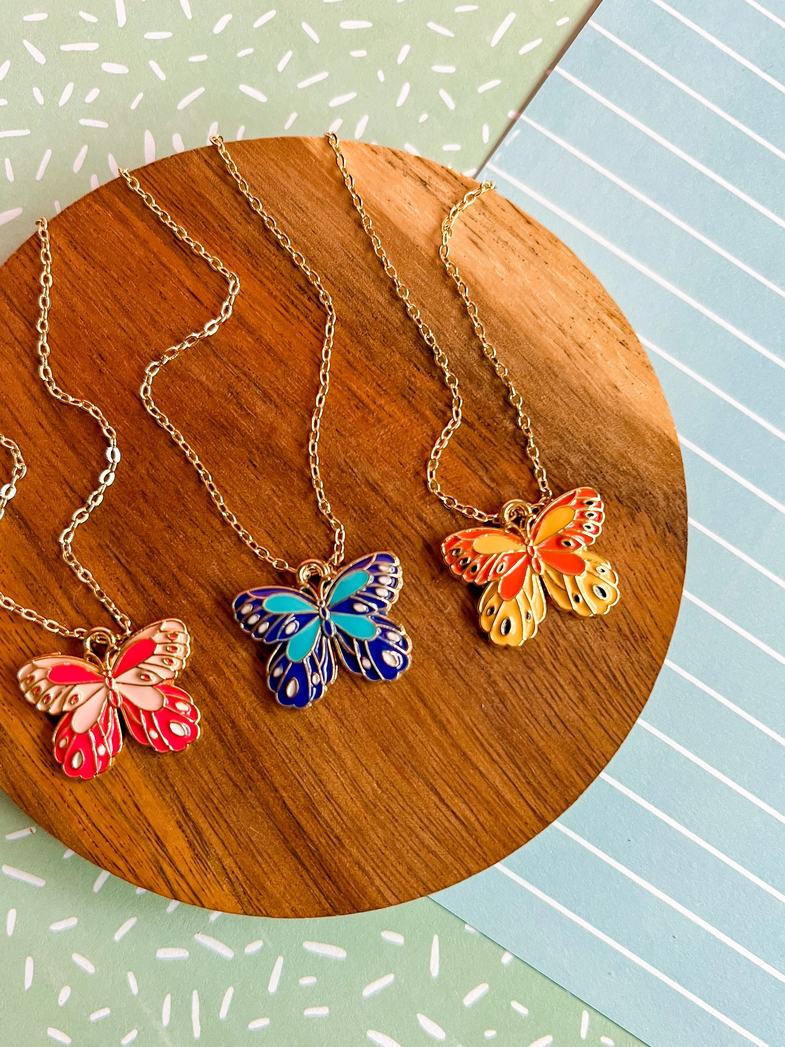 Pip Butterfly Necklace and Earrings