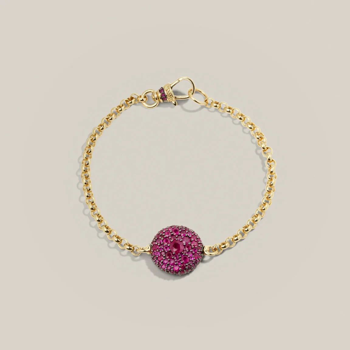 Pocket Watch Bracelet - Ruby