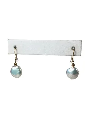 R 14k coin pearl earrings