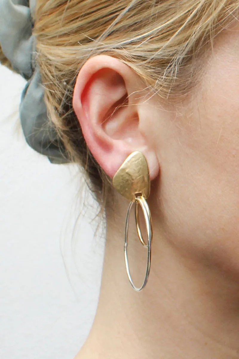 Round Triangle & Hoops Clip-On Earring