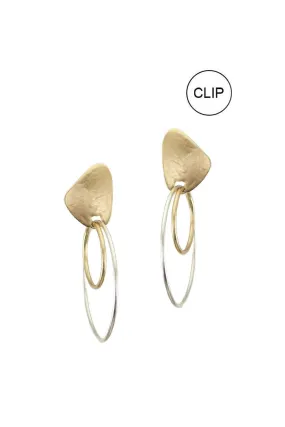 Round Triangle & Hoops Clip-On Earring