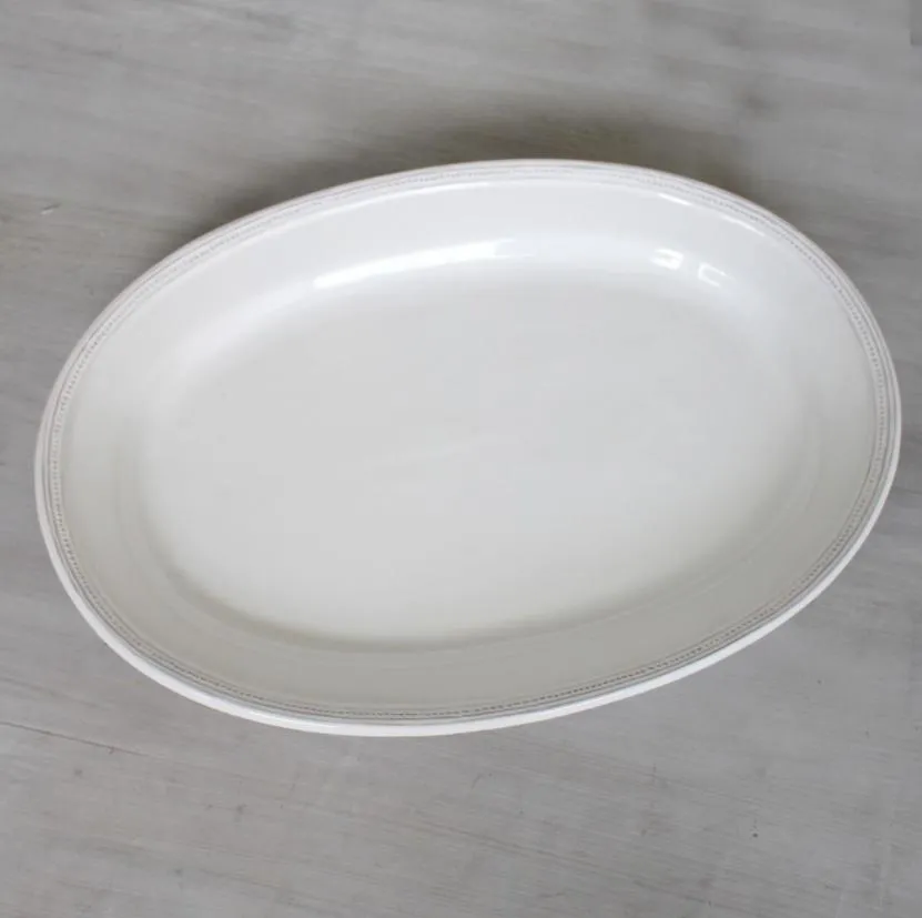 Simple Vintage Style White Serving Platter