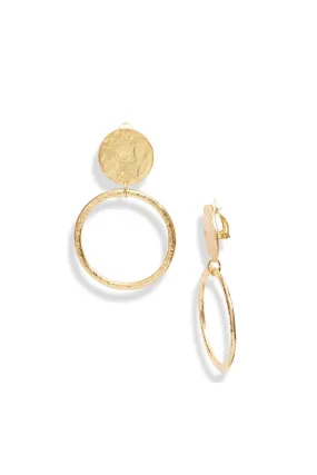 Texture Circle Clip-On Earrings